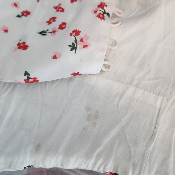 Princess Polly White Floral Ruched Crop Corset Top – Size US 8 - Picture 7 of 9